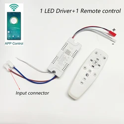 Controllo APP LED driver 2.4G trasformatore LED intelligente remoto (20-40W) x 2(60-80W)X2 per lampadario dimmerabile a colori variabile