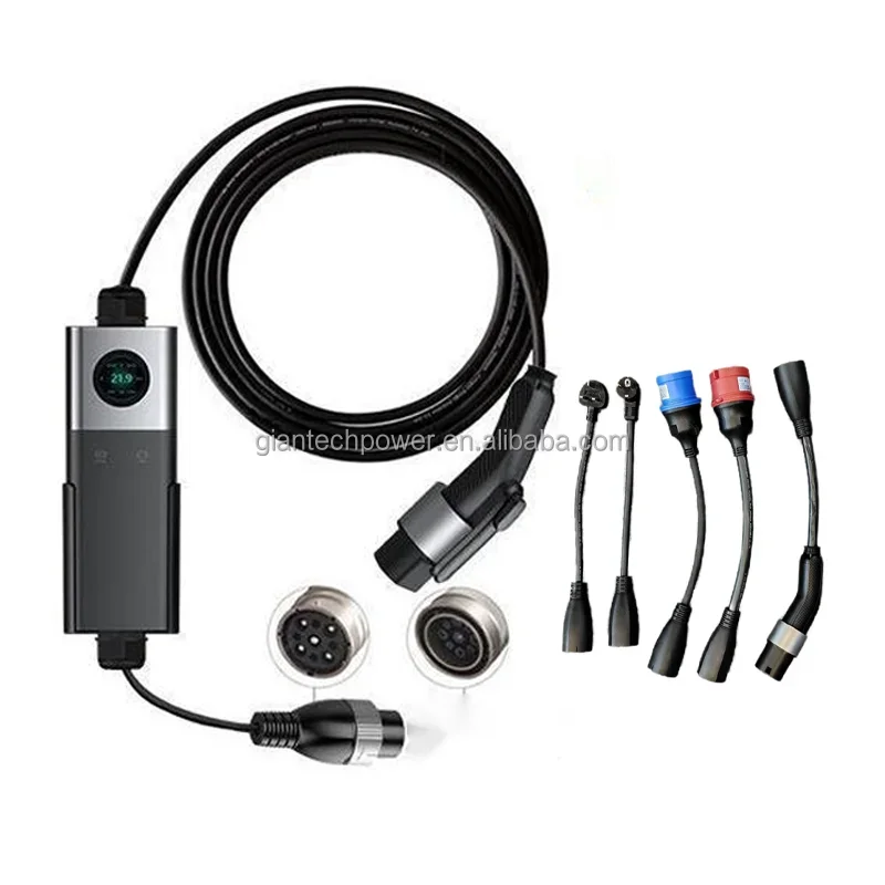 2025 GBT شاحن 7kw المستوى 2 EV شحن أكوام المحمولة Type2 نوع 1 Moobile EV شاحن 7kw 11kw الاستخدام المنزلي #2
