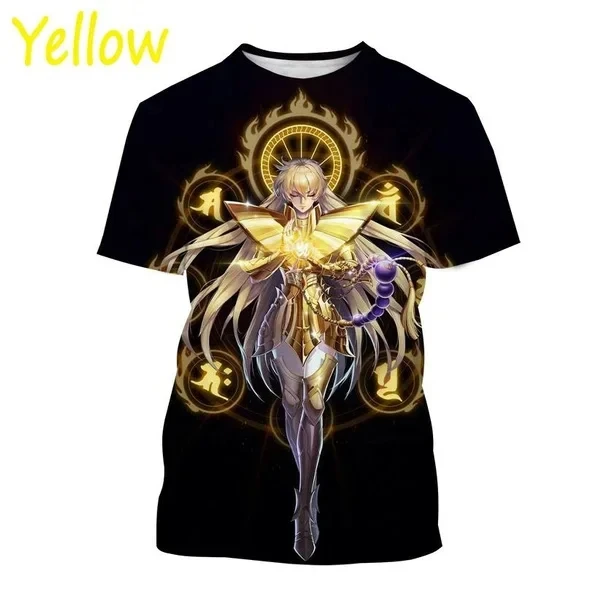 Newest Hot Selling Anime Saint Seiya Print T-shirts 3D Men/Women Short Sleeve Tee Shirt Summer Fashion Harajuku Kid Cartoon Tops