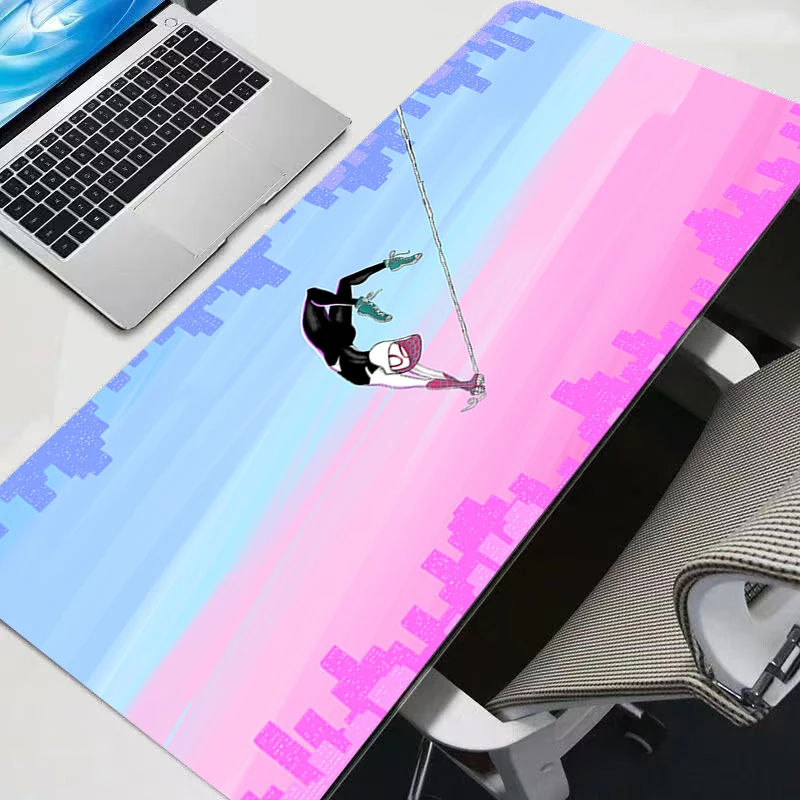 كبير الألعاب S-العنكبوت امرأة جوين ماوس الوسادة أنيمي جهاز كمبيوتر شخصي ألعاب مكتب حصيرة ل CS الذهاب LOL محمول Kawaii عدم الانزلاق المطاط ماوس #2