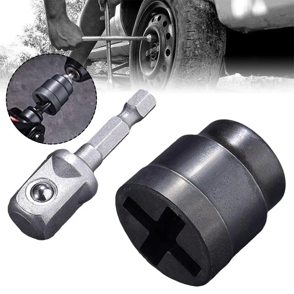 Scissor Jack Adapter Steel Tool Converts Hand Crank To Power Drill Universal For Easy Lifting On Cars SUVs RVs