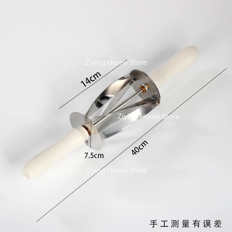 Suitable for Croissant Roller Knife, Hand-held Triangular Stainless Steel, Dough Wheel Knife, Cutting Tool