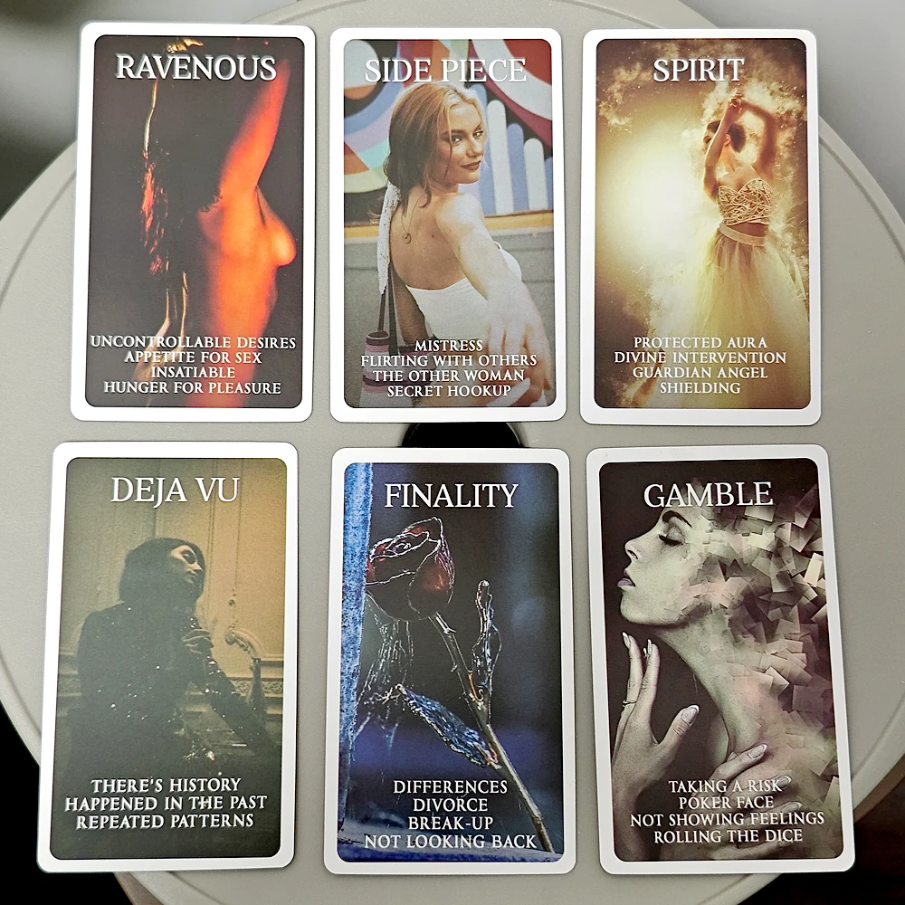 10.3*6cm 78 Pcs Mystic Black Rose Oracle Deck Situations Tarot Cards Twin Flame Love Keywords Deck Healing Shadow Work Unique