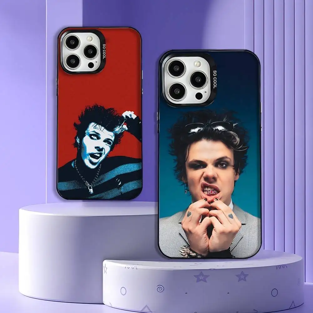 

Y-Yungblud Idols Singer Phone Case For iPhone 16,15,14,13,12,11,Mini,Pro,SE,MAX Black Matte Shockproof Cover