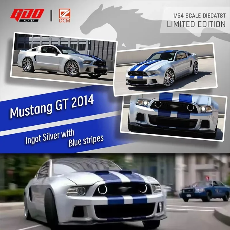 ما قبل البيع GDO DCM 1:64 NFS موستانج 2014 GT Shelby Diecast Diorama نموذج سيارة مجموعة ألعاب مصغرة GDO DCM
