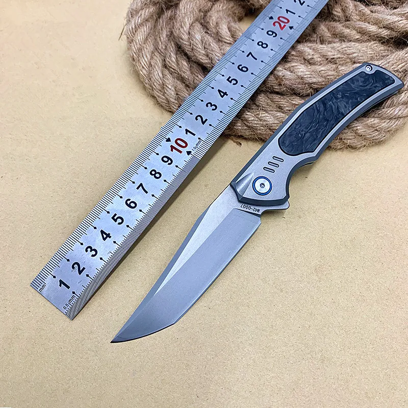 

Free Wolf XF154 65HRC M42 Steel EDC Pocket Folding Knife 420J2+CF Handle Bearing Utility Outdoor Camping Hunting Pocket Knife