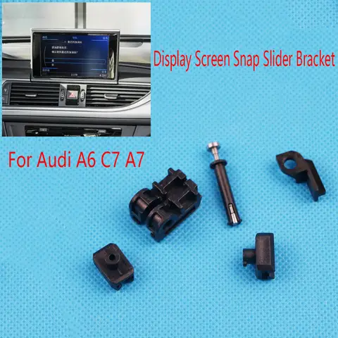 센터 콘솔 디스플레이 클립 Audi A6 C7 2012-2018 A7 2010-2018 용 텔레스코픽 스크린 클립 슬라이더 브래킷