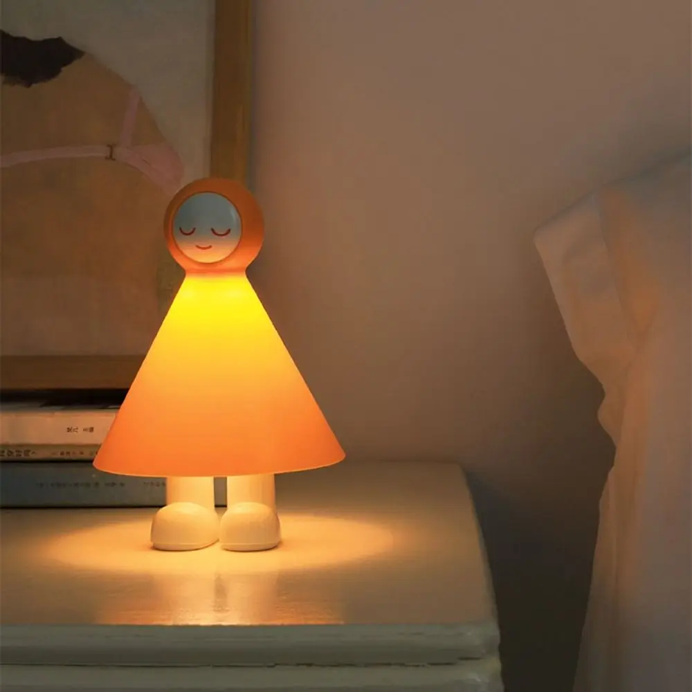 Creative Soft Light Decorated Small Desk Lamp Smile Cute Scarecrow Sleeping Light ABS Rechargeable Atmosphere Night Light Gift