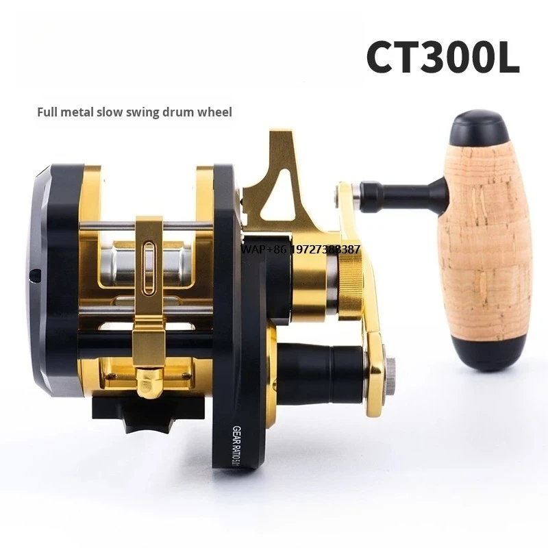 

Катушка Rockman CT300 цельнометаллическая, для морской и лодочной рыбалки, 30 кг, для медленного джиггинга, передаточное число 5.0:1