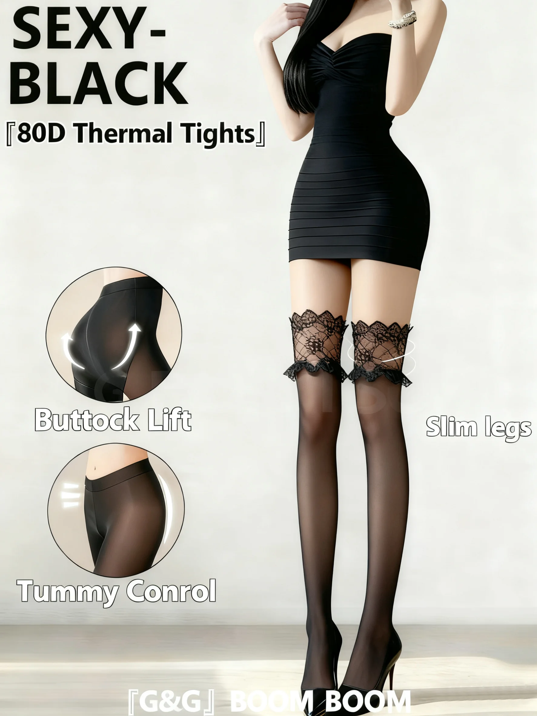 

Stockings Sexy Lace for Women Summer Stockings JK Girl Socks Tight Breathable Stockings Fashion Versatile Style Black White Red