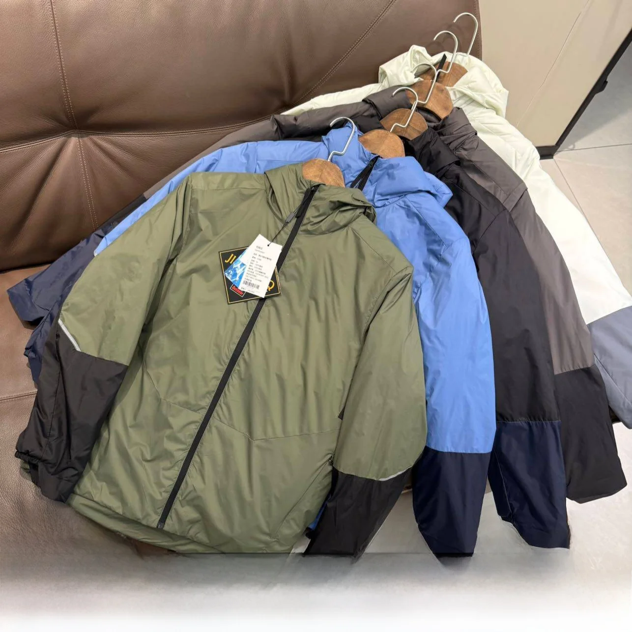 

Warm Cotton Jaet Youth Faion Stand Fit Long Sve Hooded Men's Autumn Winter Clothing Water Resistant Trendy Sle