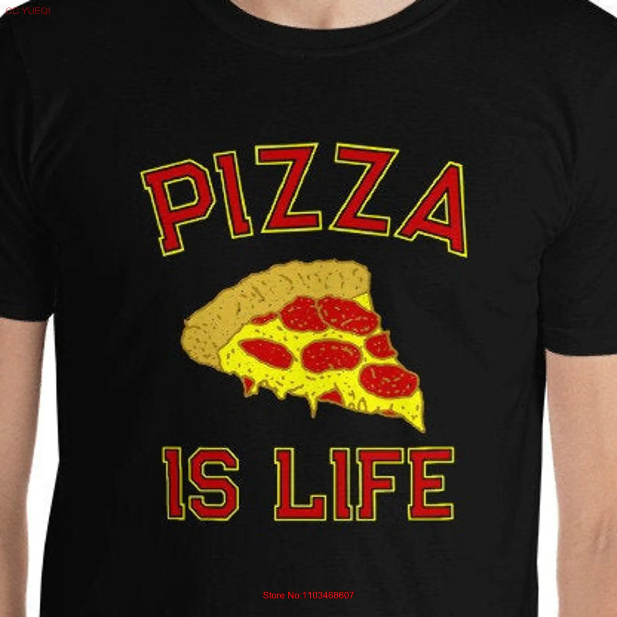 Забавная футболка с длинным или коротким рукавом с изображением пиццы и жизни из итальянской кухни, доставка пиццерии