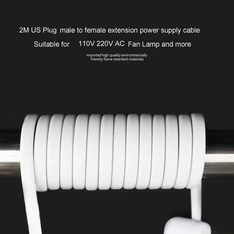 F62C 200cm Timer Extension Cord for Ceiling Fan Cable Wire for Safe Convenient Use