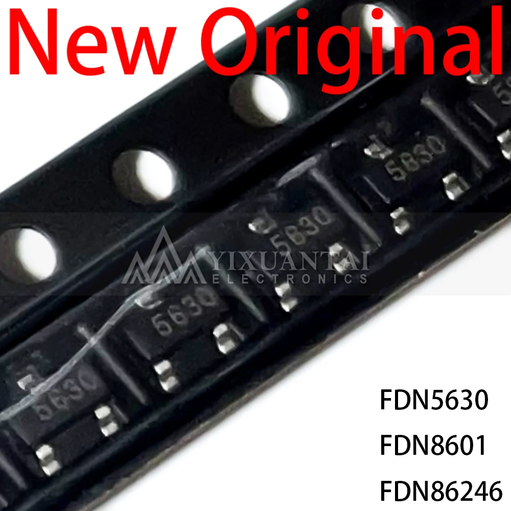 10pcs/lot  FDN5630 5630 FDN8601 8601 FDN86246 86246 sot-23 MOS field effect tube p-channel transistor YXT