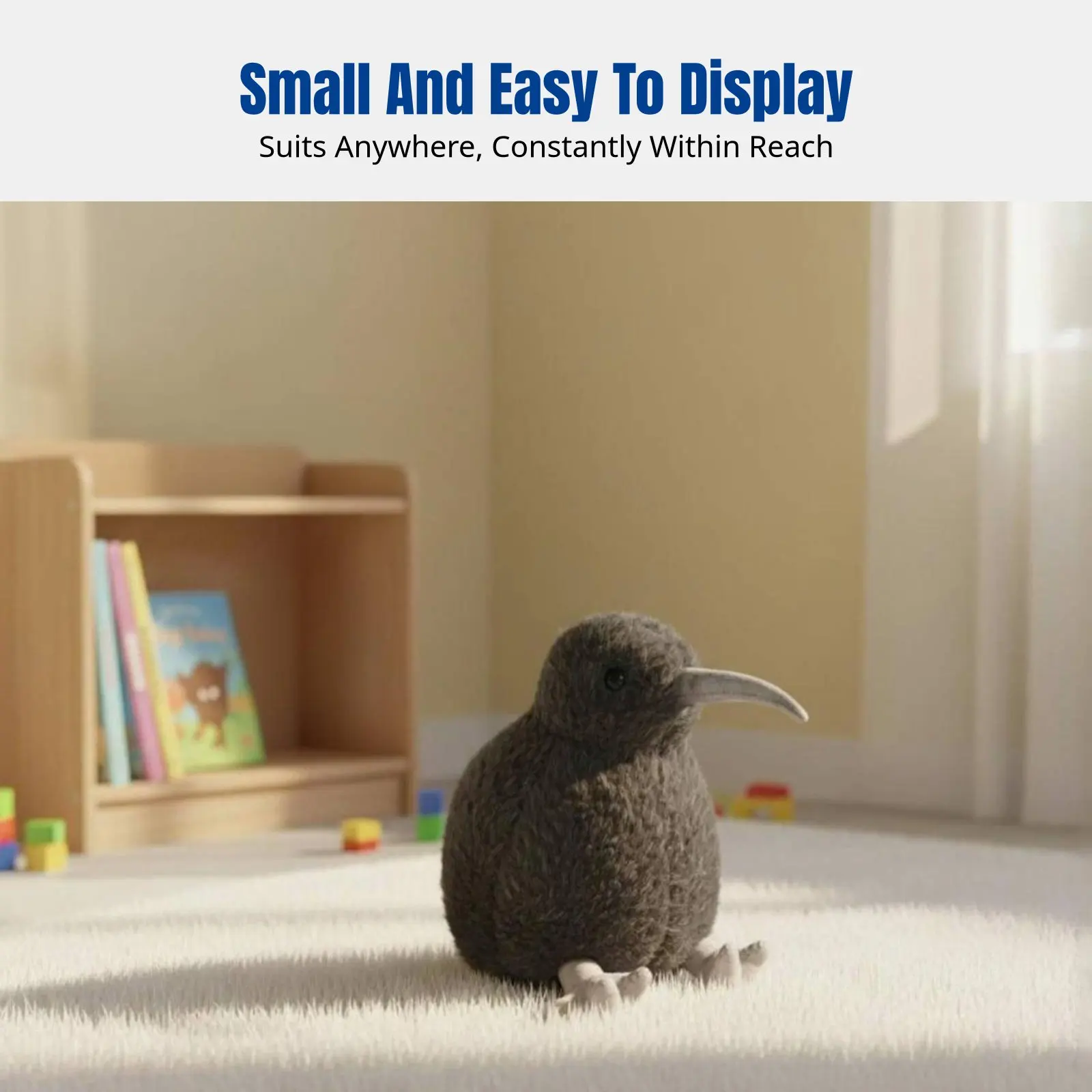 

Realistic Kiwi Bird Plush Toy, Soft Stuffed Animal Doll, Hand Puppet, Cute Simulation Bird for Kids, Youth, Random Color