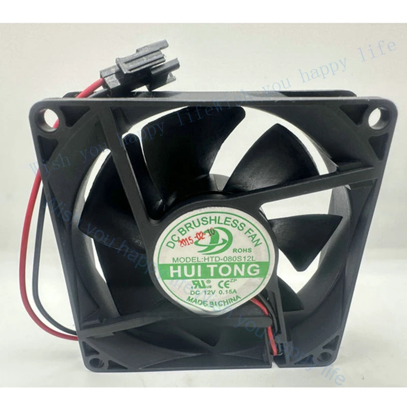 

Новый вентилятор охлаждения V+ для HUI TONG HTD-080S12L DC12V 0.15A, 2-контактный # QW