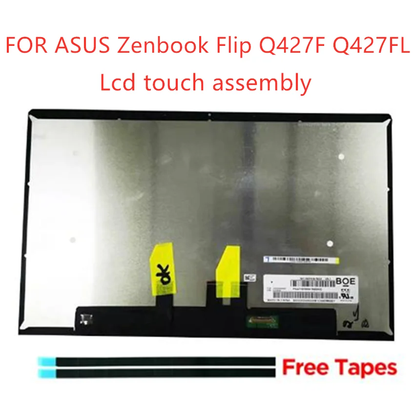 

Laptop lcd assembly replacement FOR ASUS Zenbook Flip Q427F Q427FL 14.0" FHD IPS LCD Display Touch screen B140HAN03.2