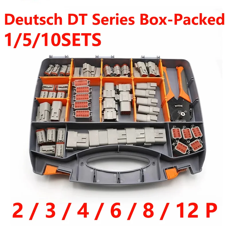 

Deutsch DT Series DT04-2/3/4/6/8/12P DT06 Repair Tool Box Automotive Waterproof Connector Kit With Terminal And Pliers