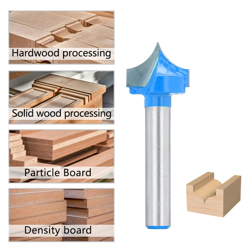 XCAN Millling Cutter 6mm Shank CNC Round Nose Bits 12-32mm Round Point Cut Bit Solid Carbide Tools for Woodworking 1pc