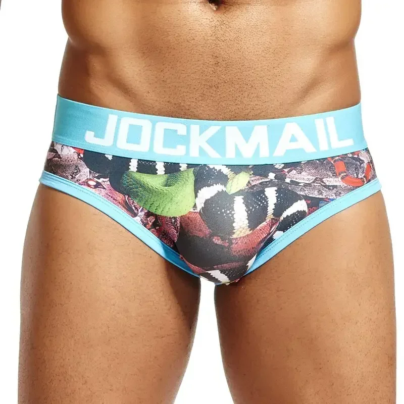 JOCKMAIL Slip intimo uomo sexy Mutandine stampate Calzoncillos Hombre Slip Calcinhas Cuecas Intimo Nylon Asciugatura rapida