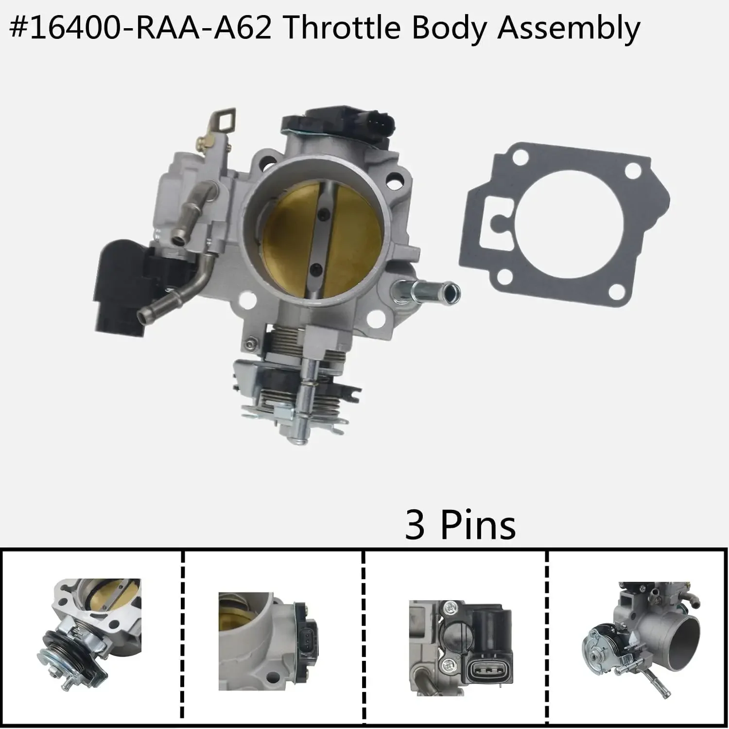 AP03 New 60mm Throttle Body For Honda Accord DX LX EX 2.4L 2003 2004 2005  16400-RAA-A62 ,16400RAAA62 16400-RAA-A62