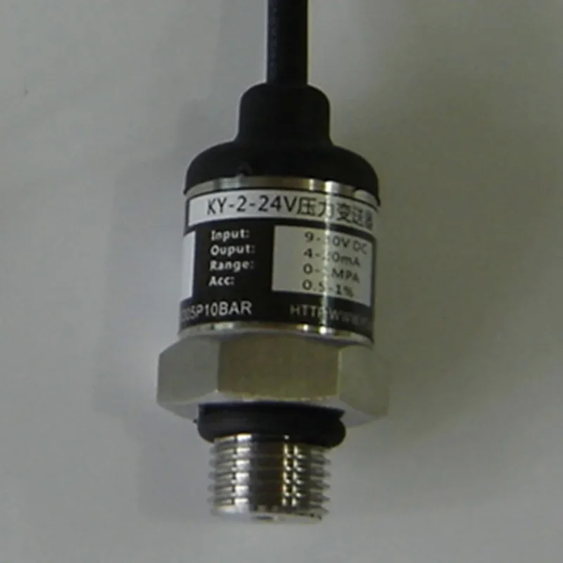 Stainless Steel Lead Type 4-20mA Pressure Sensor 0-1MPa Pressure Transmitter Measuring Range 10Bar