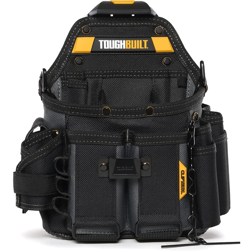 TOUGHBUILT TB-CT-114 Journeyman Bolsa para eletricista com alça de ombro CLIPTECH Bolsa de armazenamento espessada de grande capacidade