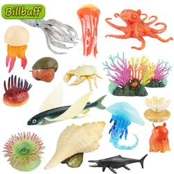 Simulation Ancient Time Animal Dinossaur Sea Model Coral Fish Jellyfish Octopu Figurine Action Figure Creature Educational Toy
