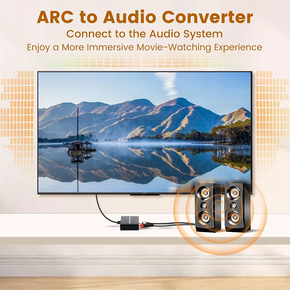 

HDMI-Compatible ARC Audio Extractor ARC To SPDIF Coaxial L/R Stereo 3.5mm Jack HDMI-Compatible ARC Adapter Audio Adapter