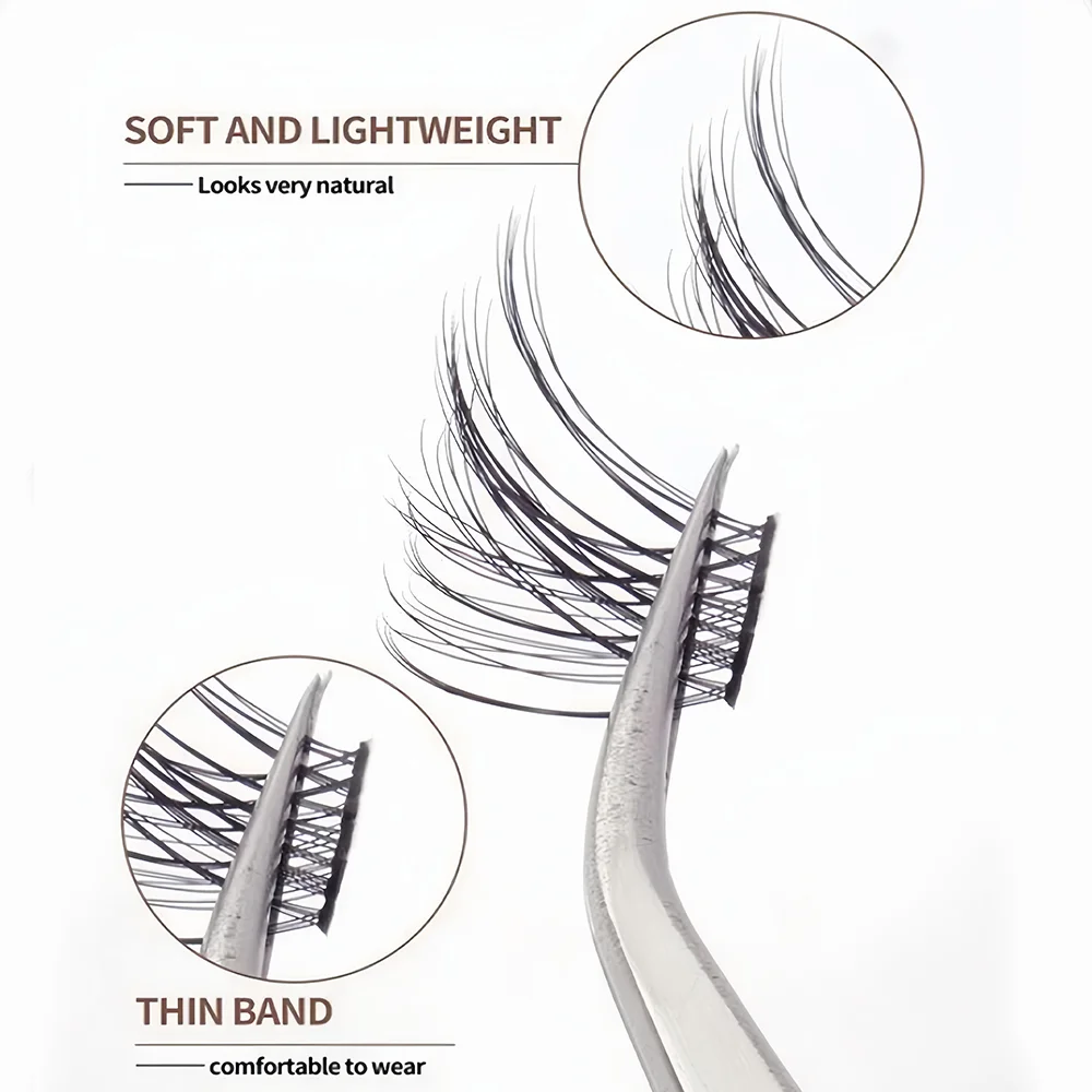 100 szt. Naturalny projekt ogon ryby stopniowo wydłużający zestaw sztuczne rzęsy do szczepienia tworzy uroczy makijaż