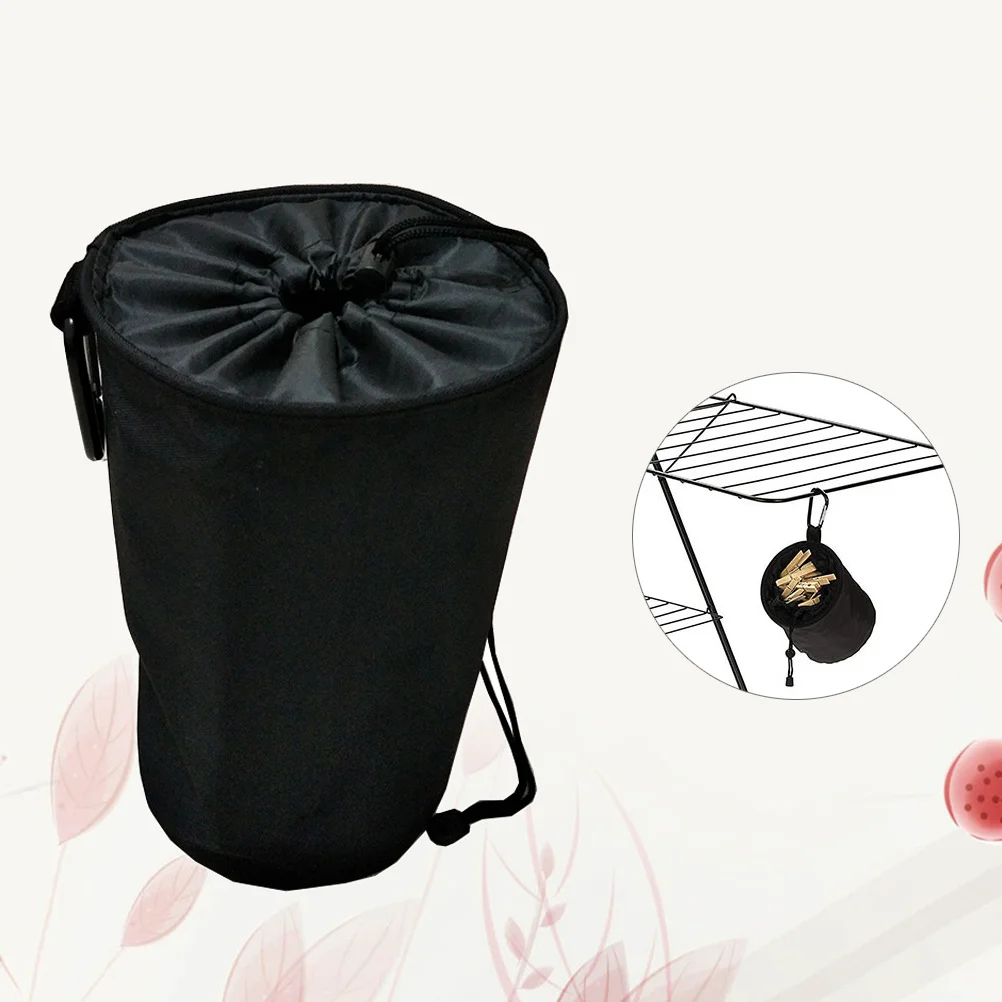 

Clothespins Bag High Density Tear Resist Fabric Hanging Hook Design Clothes Peg Storage Over 150 Pins Organizer for Indoor