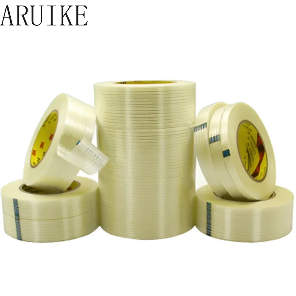 

Fiber Tape High Temperature Resistant Non-trace Striped Glass Fiber 55 M Long Single-sided
