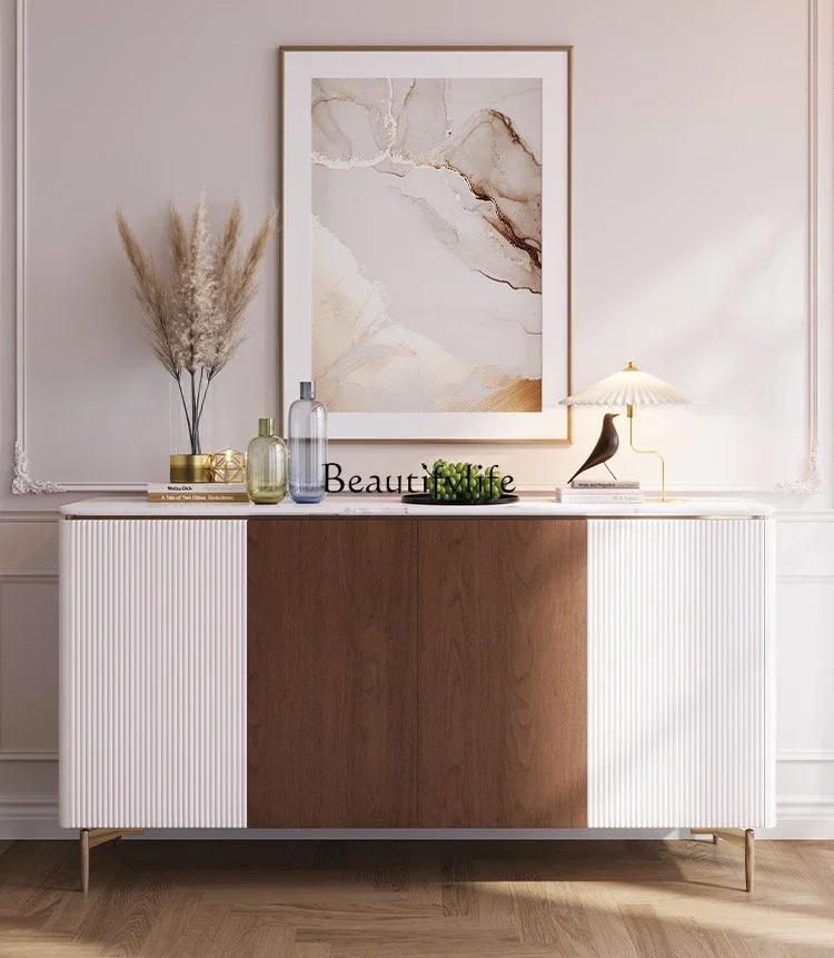 

X4 Light luxury Italian locker Modern living room Highgrade supercrystalline stone entrance cabinet