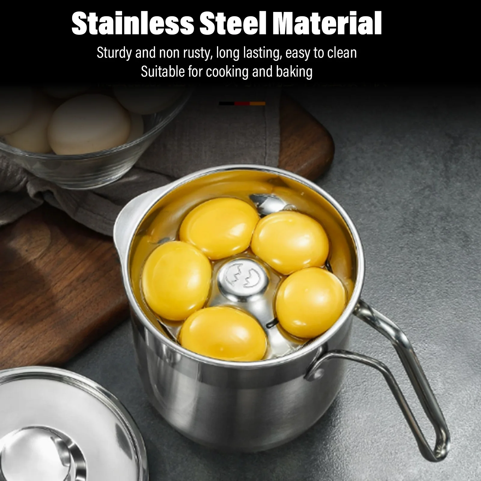 

Egg Separator Bucket 304 Stainless Steel Egg White Separator Bucket with Lid for Kitchen Stainless Steel Egg Separator Bucket