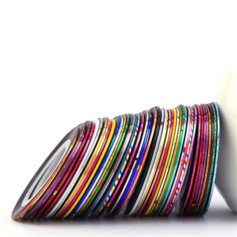UV Shinning Narrow Tinsel Tape Holographic Fly Tying Material Fishing Lure Stickers Adhesive Colorful for 14Pcs