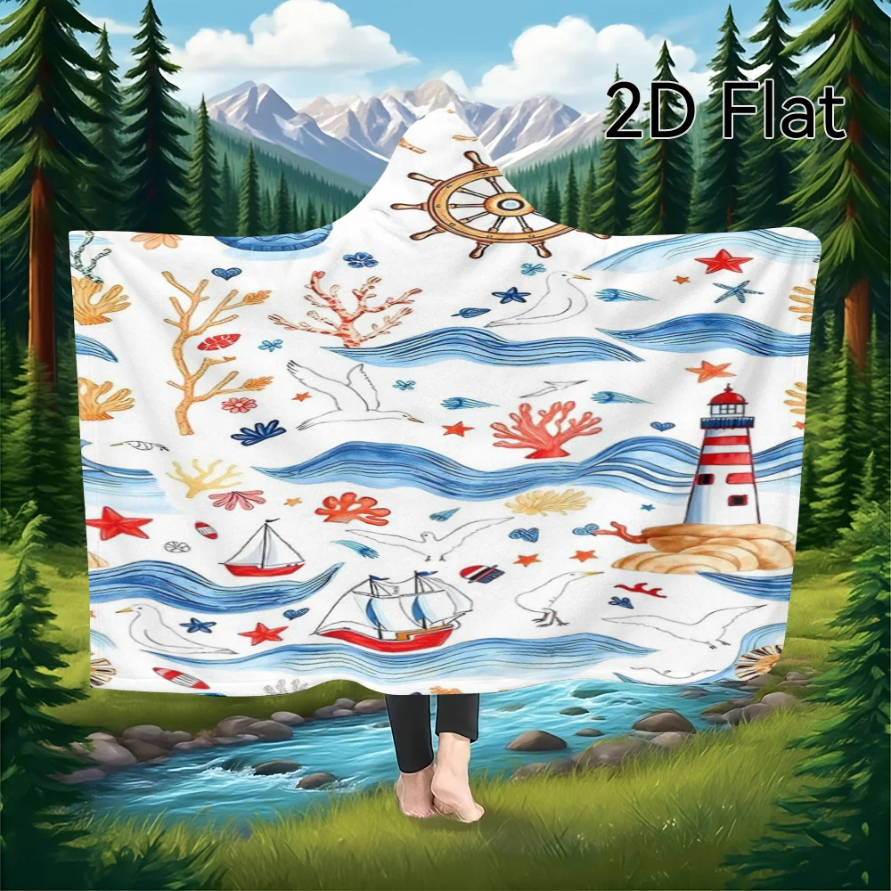 1pc Oversized Hooded Wearable Blanket - Extra Large, Thickened, and Soft with a Plush-like Comfort, Warm Winter Apparel
