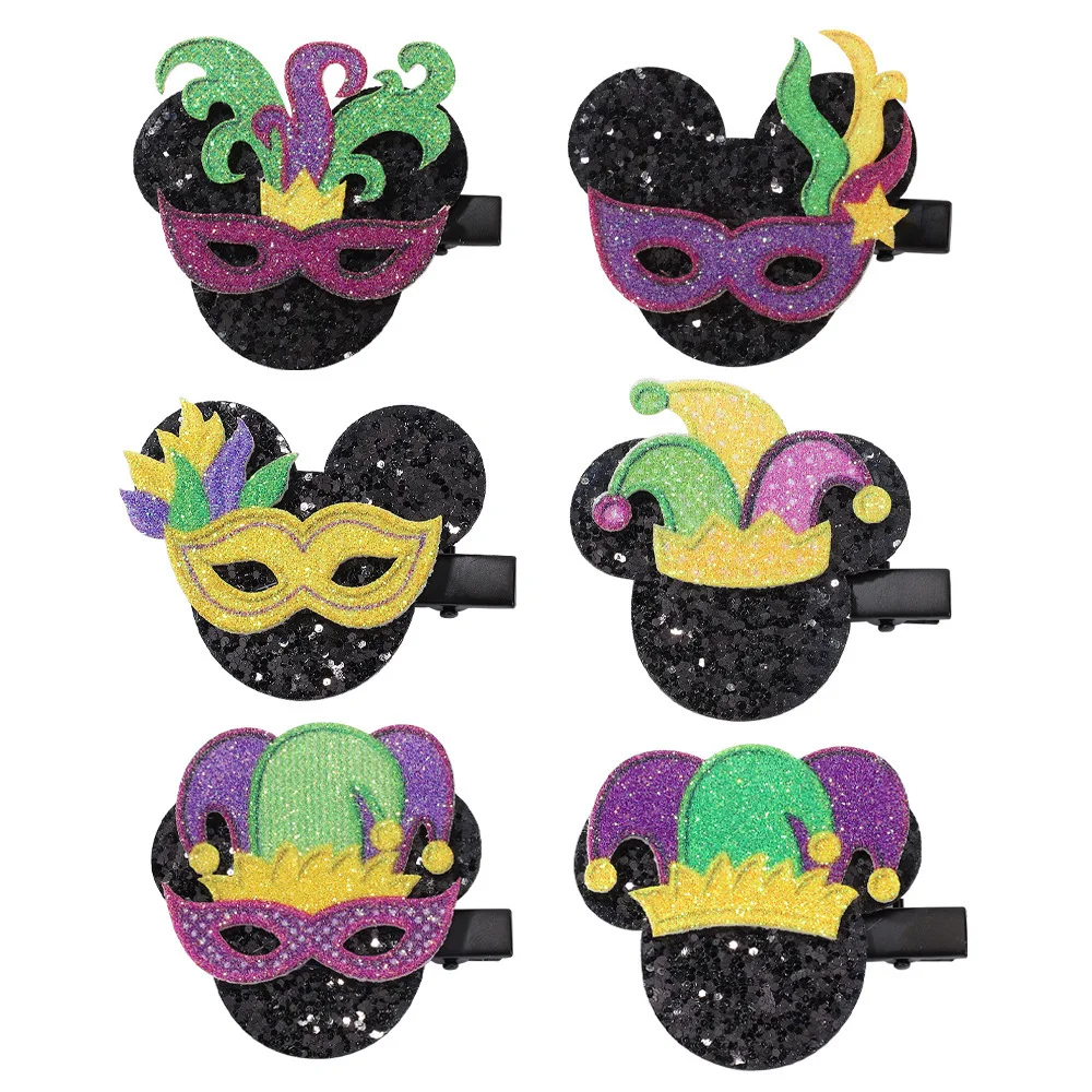 1PC Princess Mysterious Mask For Dressed Up Ball Girls Children Hairpins Barrettes Hairgrip Hair Clips Hair Accessories Headwear