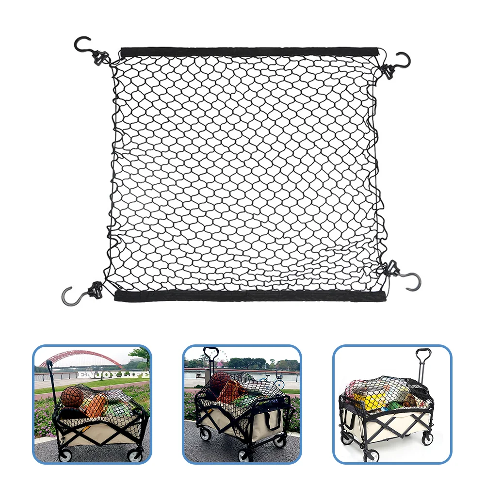 Elastic Cargo Net Garden Trolley Cover Outdoor Beach Wagon Heavy Luggage for Cart Nylon Camper Push