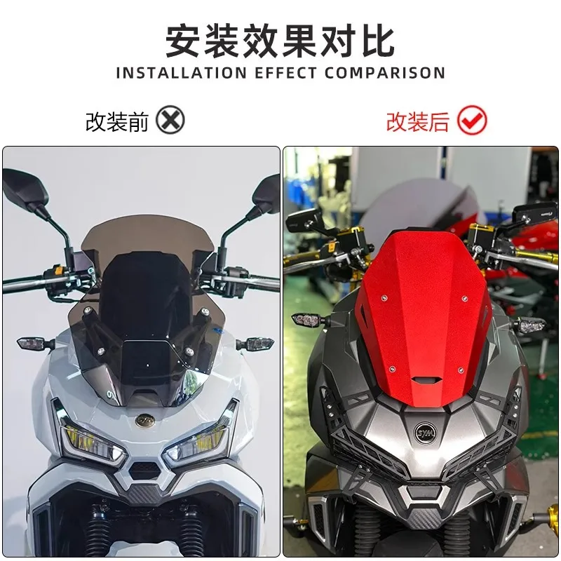 FOR SYM 150ADV ADV 150 HUSKY ADV150 Motorcycle Elevated version Screen Windshield Fairing Windscreen Baffle Wind Deflectors