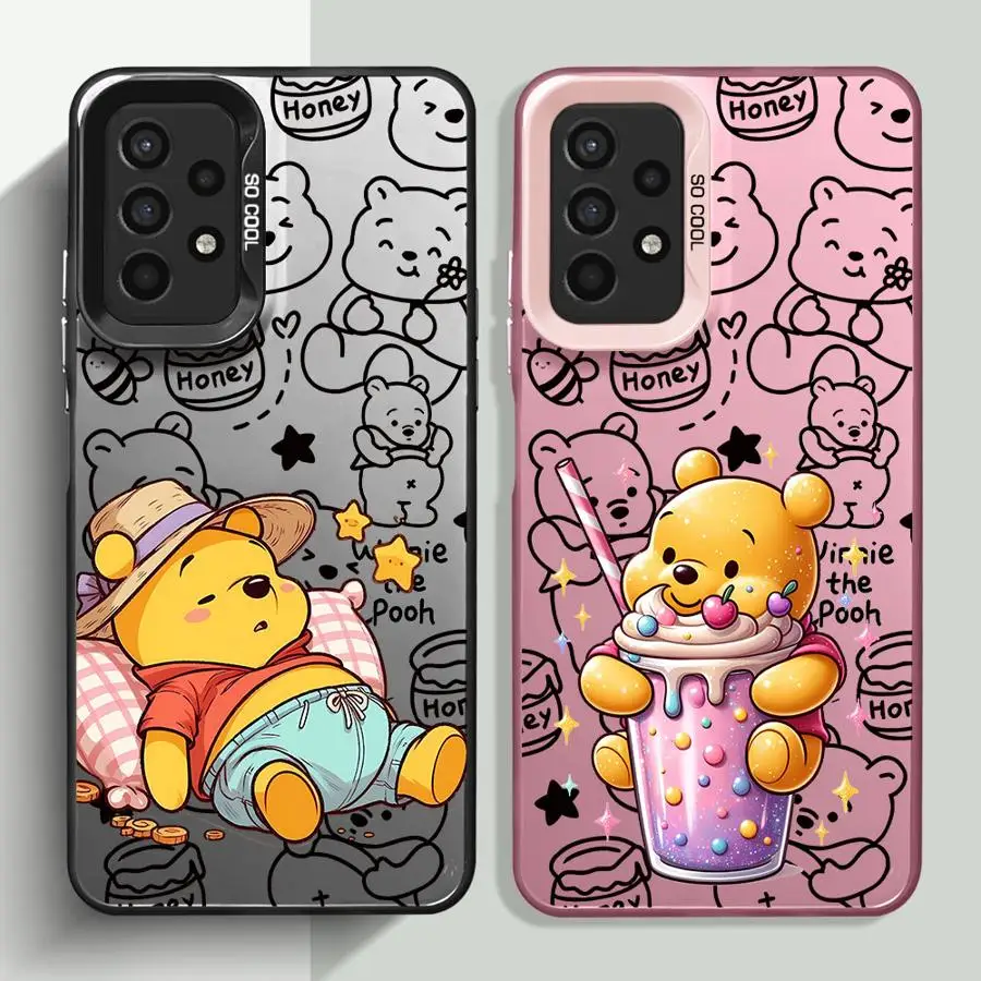 Disney Cute Winnie The Pooh Phone Case For Samsung For Galaxy A25 A13 A15 A12 A22 A16 A34 A32 A14 A24 A23 Soft Cover