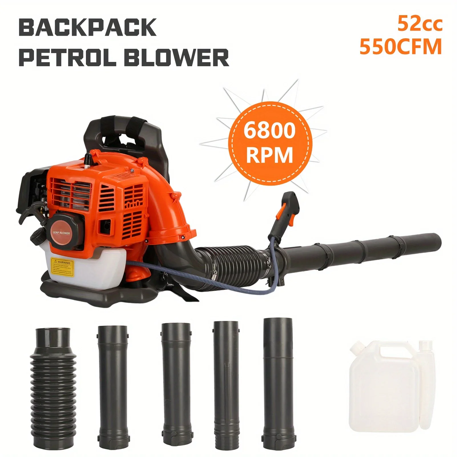 

KEEHOME A Backpack Leaf Blower Measuring 17.71 X 16.92 X 14.17 Inches, a Snow Blower with a 52 Cubic Centimeter Engine, a Blower, an Adjustable Tube Pneumatic Dust Collector, And Various Gardening Tools