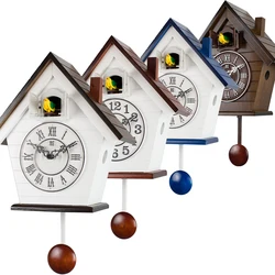 Wood Cuckoo Clock Mechanism Bird Living Room Pendulum Clock Wall Bell Garden Modern Bedroom Swing Reloj Decor Gift Ideas SC119