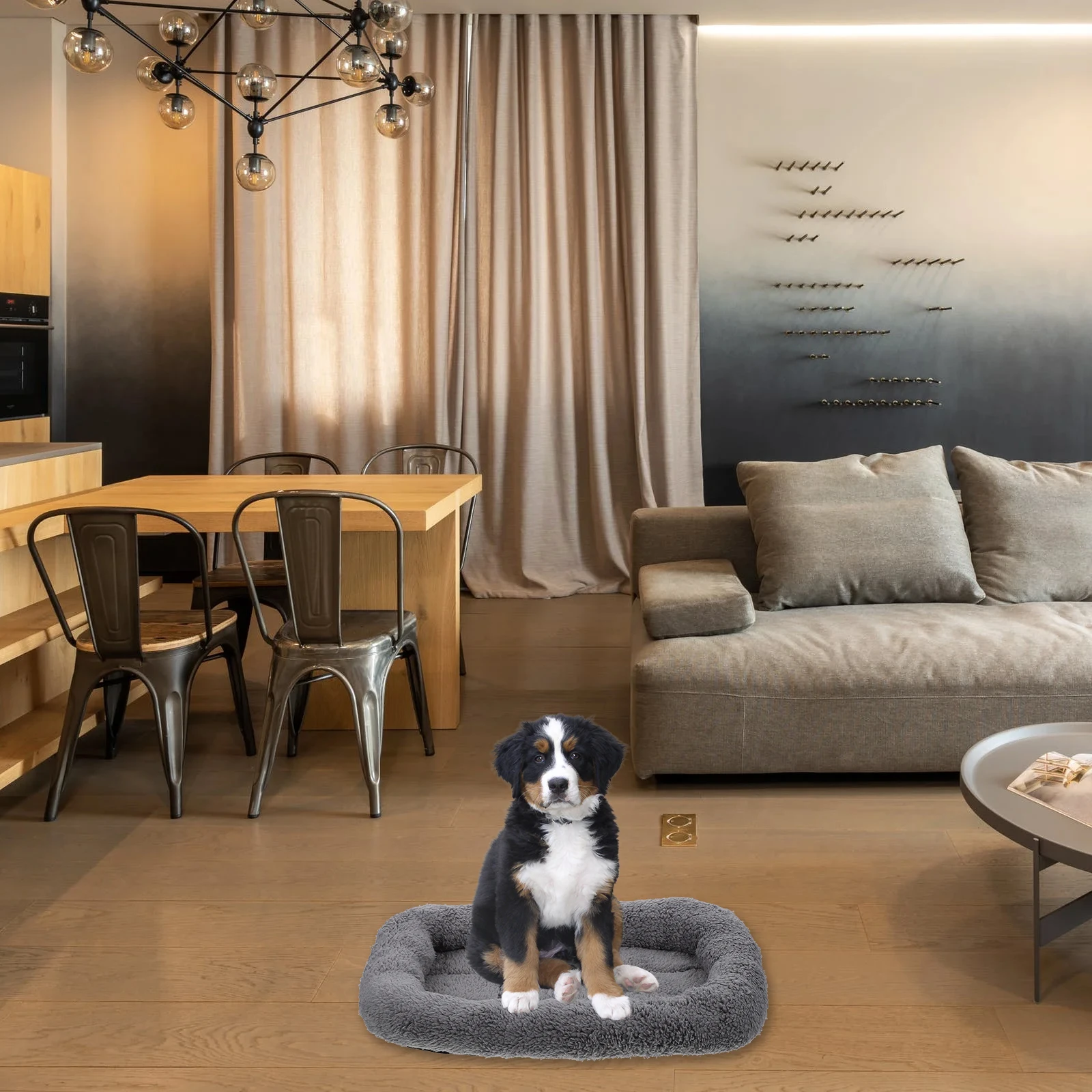 

Waterproof Pet Mat For Dogs Cats Anti-Slip Comfortable Cloth Mat Warm Sleeping Bed Portable Lightweight Washable Grey