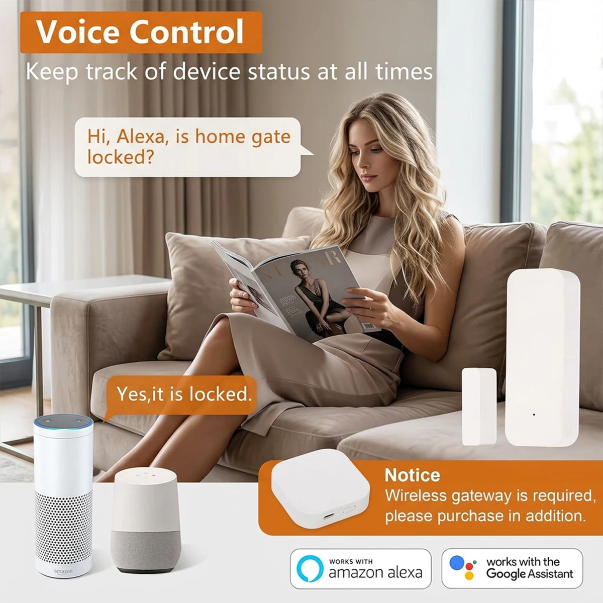 Tuya Door Window Contact Sensor Zigbee Door Magnetic Sensor App Remote Alarm Smart Home Security Detector for Alexa Google Home