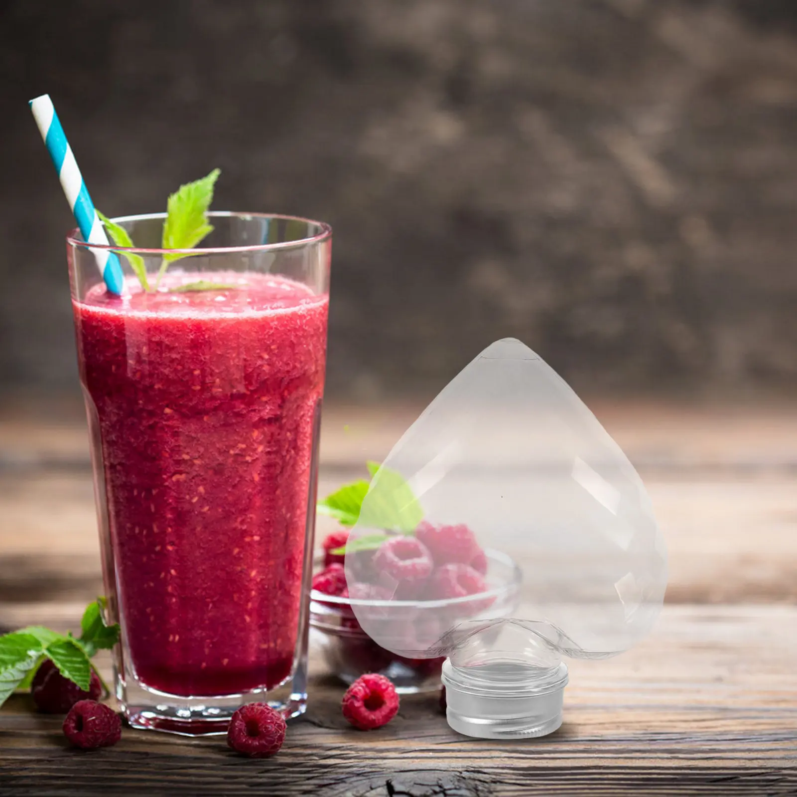 10pcs Heart-Shaped 350ml Clear Reusable Juice Bottles for Smoothies, Water & Party Picnics