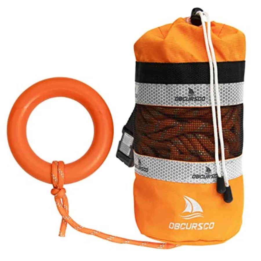 Throw Bags for Water Rescue with Reflective Throw Rope Floating Bag for Kayaking Whitewater Boating Rafting Ice Fishing Swimmin