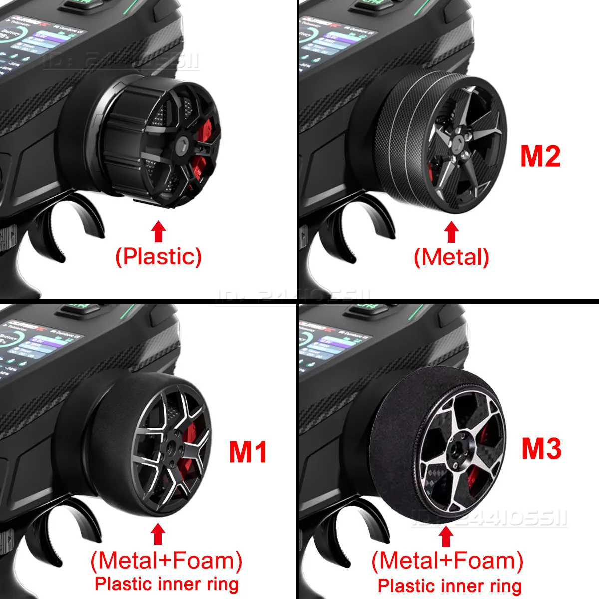 DUMBORC Transmitter Metal Handwheel Direction Steering Wheel with Brake Pads Sponge Cover Upgrade for Radiolink Dumbo Flysky RC