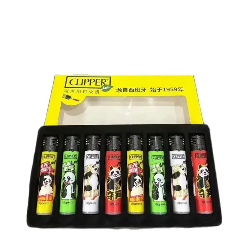 CLIPPER-Straight Punch Torch Lighters, Red Flame, Windproof Gas Lighters