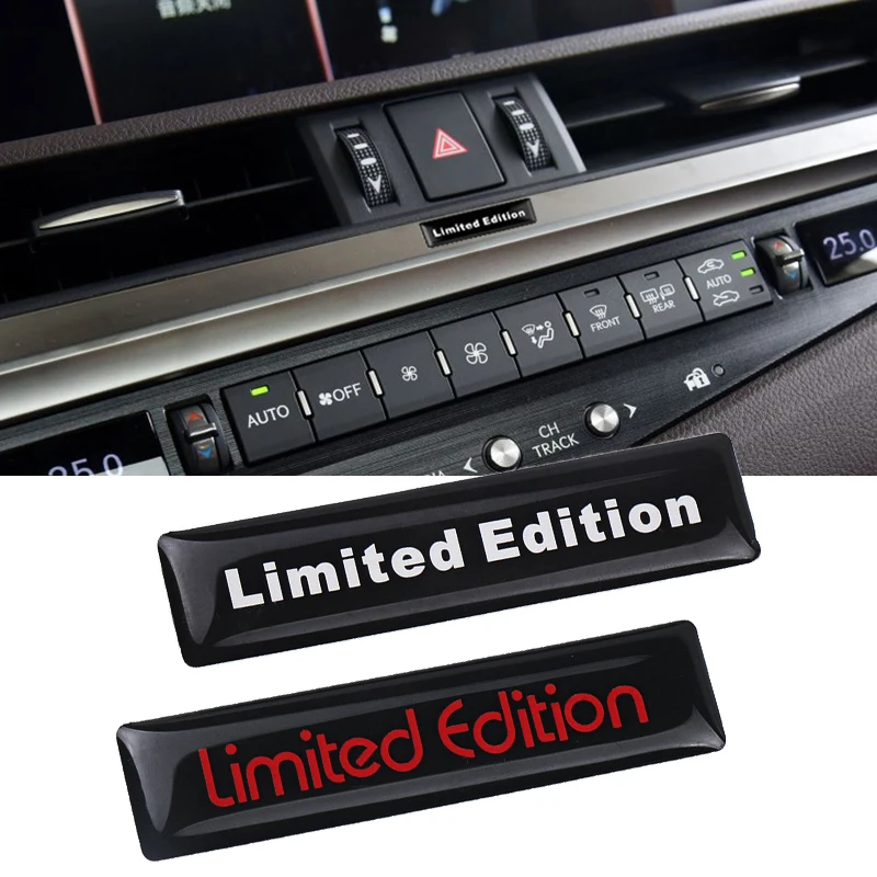 

2/5/10PCS 3D Epoxy Limited Edition Badge Car Interior Exterior Decorative Sticker for Honda Mercedes-Benz Ford BMW VW AUDI VOVLO