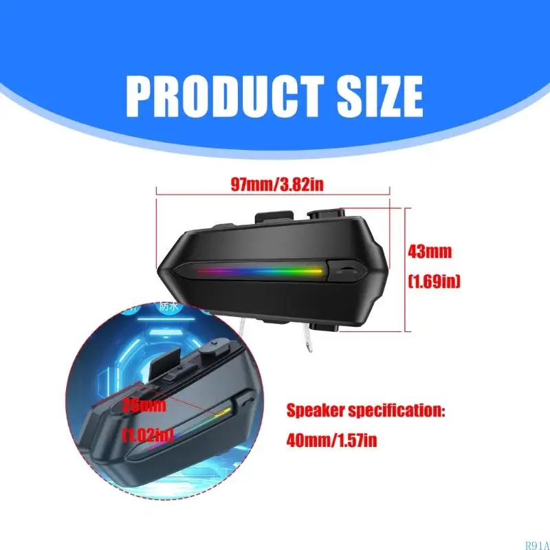 R91A C5S سماعة رأس الدراجة النارية نوع C شحن مجموعة أذن متوافقة مع